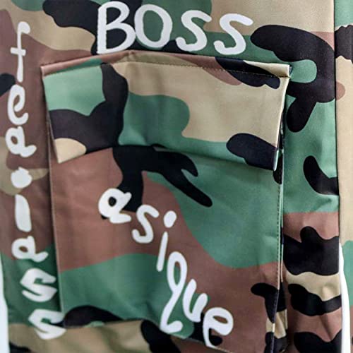 Womens Camo Jacket Fall Long Sleeve Plus Size Long Blazer Jackets Trench Coat #TOP4