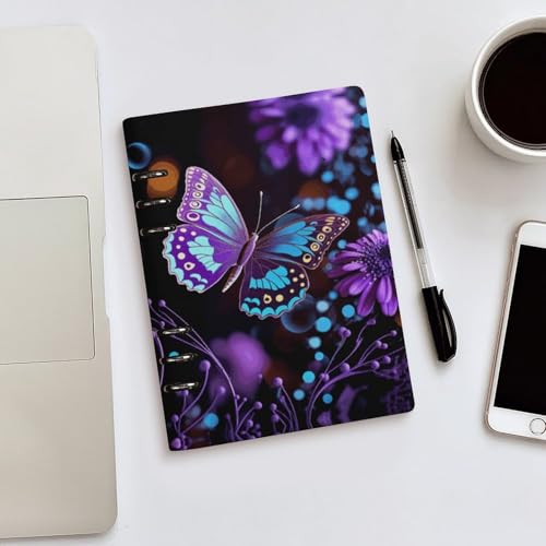 Cuaderno A5 recargable de 6 anillas con cubierta de piel sintética y diseño plano 5