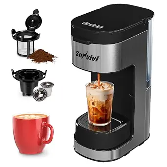 SUNVIVIPRO 3-in-1 Single-Serve Coffee Maker