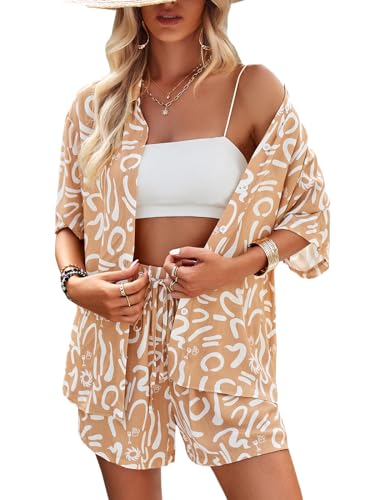 LY VAREY LIN Women's Summer 2 Piece Beach Outfits Printed