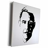 3dRose USA President Barack Obama. White background. - Museum Grade Canvas Wrap (cw_253817_1)