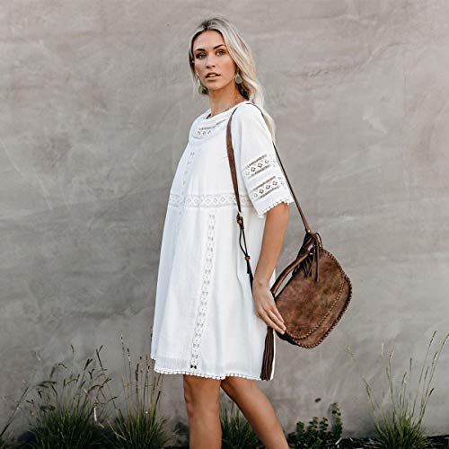 Saída de praia feminina cardigã solto saída de praia biquíni roupa de banho vestido de verão, F-whit