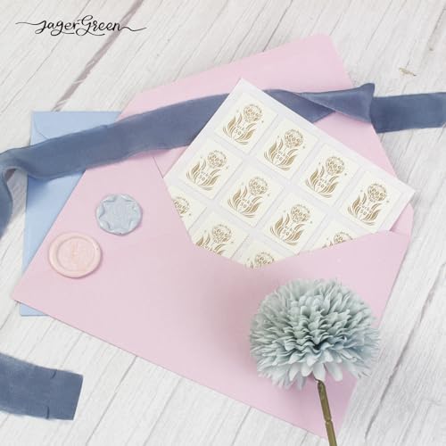 JAGERGREEN 50 Pack 5x7 Envelopes Letter Size, Blue A7 Envelopes Self Seal for Wedding Invitation, Envelope 5.4x7.6 for Greeting Cards, Photos, Baby Shower, Graduation, Thank You Cards, Announcements - Thumbnail 6