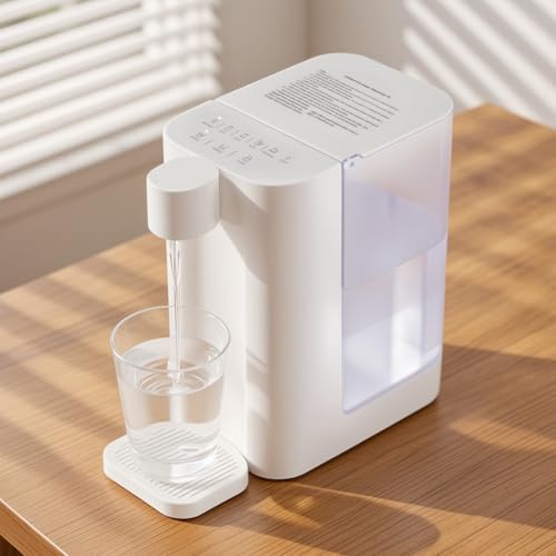 Advwin Instant Hot Water Dispenser 3L, 2000W Fast Boiling Smart Water Boiler with 5 Temperature Settings, Touch Control, Quiet Hot Water Machine for Home Office, Countertop Kettle with Night Light