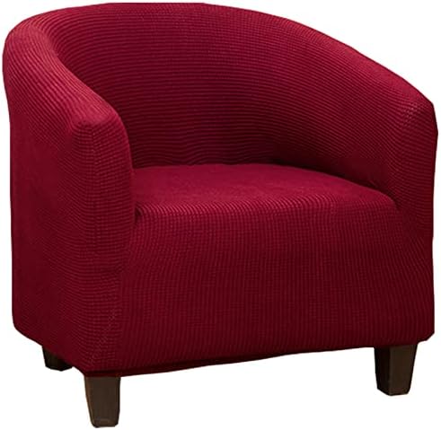 Bestenrose Tub Chair Covers Stretch Jacquard Tub Chair Cover Sofa Slipcover Fabric Chair Cover Removable Washable Protector Cover For Cafe Club Armchair Office Universal Chair cover (Black, 1 Pcs)