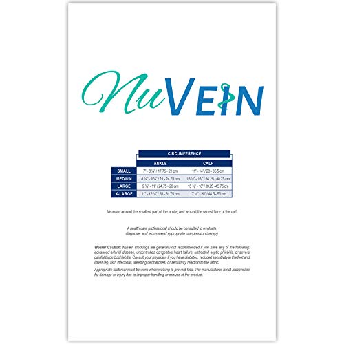 Nuvein Compression Socks, 15-20 Mmhg Support For Men, Padded Cushion Foot, Knee High, Closed Toe, White, X-Large #TOP7