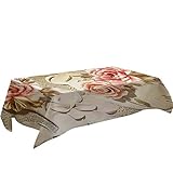 jieGorge Primeval - Mantel rectangular para mesa de té, diseño de flores en 3D, para decoración del hogar, textiles para el día de Pascua (B)