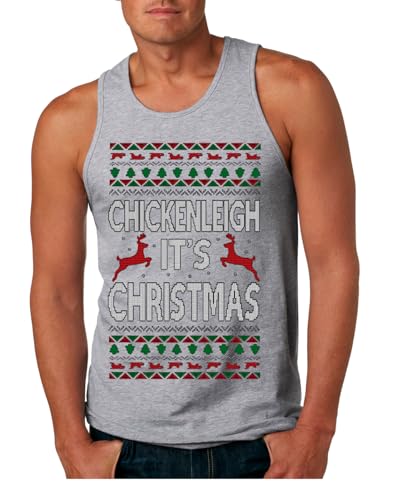 Chickenleigh It's Christmas Funny Viral Trending Meme Ugly Christmas Mens Tank Top