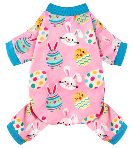 Traje de Pascua para perro, pijama de terciopelo suave y ligero, ropa de Pascua para perros pequeños, medianos y grandes, perros y gatos