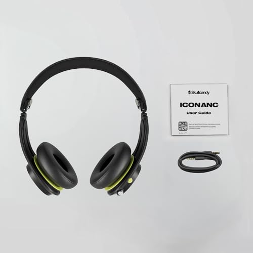 Skullcandy Icon ANC Wireless On-Ear Bluetooth Headphones, Active Noise Cancelling, 60 Hours Battery, Sweat Water Resistant, Foldable Durable Travel Ready, Microphone for iPhone Android - True Black by Skullcandy - Image 3