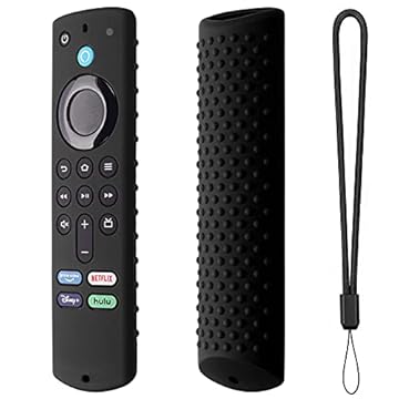 Compatível com a tampa remota Fire-TV-Stick 4K Max/3rd Gen | Estojo de controle remoto de silicone macio com cordão | Capa protetora luminosa à prova de choque para -Stick 4k Max (10 cores)