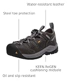 KEEN Utility Women's Atlanta Cool 2 Low Steel Toe ESD Work Shoe, Gargoyle/Blue Fog, 10 Wide US