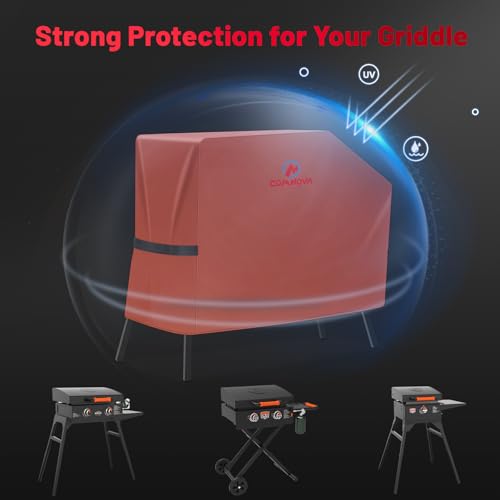 Comnova Griddle Cover for Blackstone 22 Inch 17 Inch Griddle with Hood and Stand - 600D Flat Top Grill Cover for Blackstone 22" 17" Griddle on Stand and 22" Adventure Ready, Waterproof & Heavy Duty by M COMNOVA OUTDOORS - Used condition - Image 4
