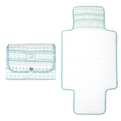 Image of Tidy Sleep Portable Diaper Changing Mat /Pad for Newborns & Infants Baby 0-24 Months Light Weight, Portable, Water Proof (Marine Meadow)