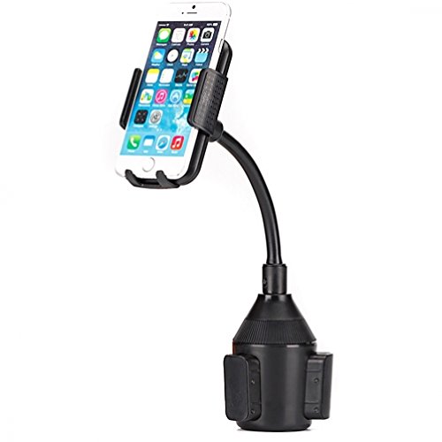 Premium Adjustable Phone Mount Car Cup Holder for iPhone 7 6 6S, PLUS SE, 5S 5C 5 - Samsung Galaxy S7, Edge, S6, Edge+ S5 S4, Note 5 4 3, J3 J5 J7 - LG G5 G4 G3 V10 - HTC 10 - All Smartphones