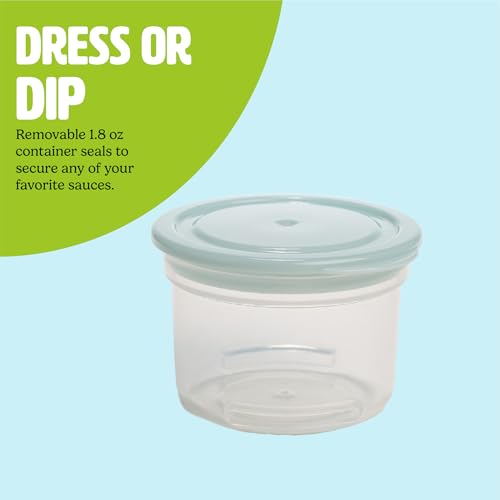 Tasty Travel Snack Cups with Spoons, On-The-Go Snacking, Divided Compartments, Great for Nuts, Cereal, Granola, Yogurt and More, Made Without BPA, 2-Pack, Aqua by Tasty - Image 6