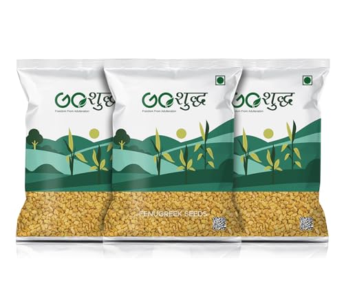 Image of Goshudh Fenugreek Seeds 1.5 kg (500g Each Pack of 3) | Dana Methi Seeds
