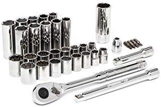 Crescent 35 Pc 3/8" Drive 6 and 12 Point Standard & Deep SAE/Metric Mechanics Tool Set - CTK35