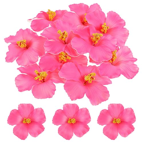 JOINPAYA ハイビスカス 造花 10個セット 10cm ピンク ハワイアン 飾り フラダンス・夏祭り・diy用 フェイクフラワー 髪飾り パーティー 装飾 写真撮影 インテリア（Amazon）