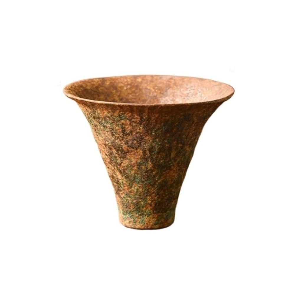 XBGfdySD Dia 30cm Ceramic Planter with Drainage Hole, Rustic Textured Plant Pot Indoor Outdoor Desktop Balcony Plant Containers