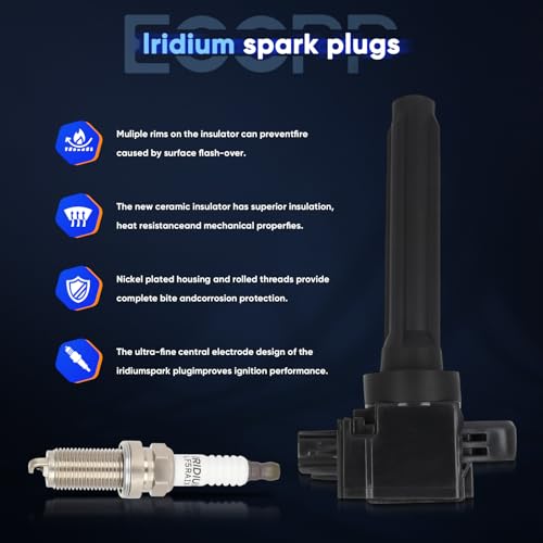 ECCPP UF815 3 ignition coils with 3 iridium Spark Plugs for Mitsubishi Mirage G4 2015-2018 1.2L l3 UF815 4505 PKH16TT by ECCPP - Used condition - Image 7