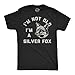 Mens Funny T Shirts Im Not Old Im A Silver Fox Sarcastic Graphic Novelty Tee for Men Funny T Shirts Cool Grandpa Short Sleeve Novelty Tees for Guys Black - L