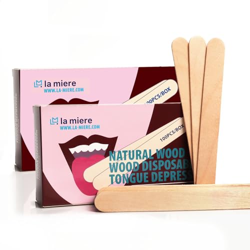 200P 6" Wood Tongue Depressors Non-Sterile Large Applicator Sticks