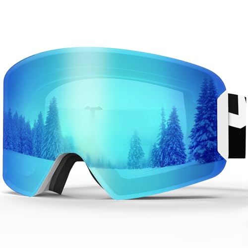findway Kids Ski Goggles for Boys Girls Youth-OTG Anti-Fog Over Glasses Kids Snow/Snowboard Goggles