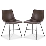 Poly and Bark Paxton - Silla de Comedor (2 Unidades), Color marrón