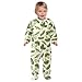 Emelivor Broccoli Cucumber Beige Baby One-Piece Newborn Pajamas Footie Long Sleeve Romper Pjs for Boy Girls Kids