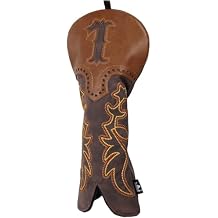 Craftsman Golf Cowboy Western Retro Brown Durable Golf Headcover Head Cover fits up to 460cc Driver for Fairway Wood Hybrids Rescue Putter Protector