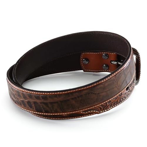 ARIAT Men's Tan Caiman Western Belt4