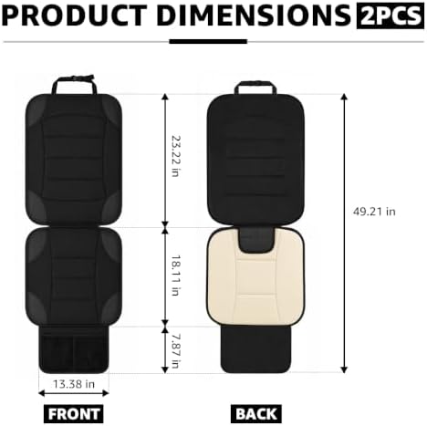 2PCS Car Seat Protector, Oxford Fabric Auto Seat Cushion — 사진 2