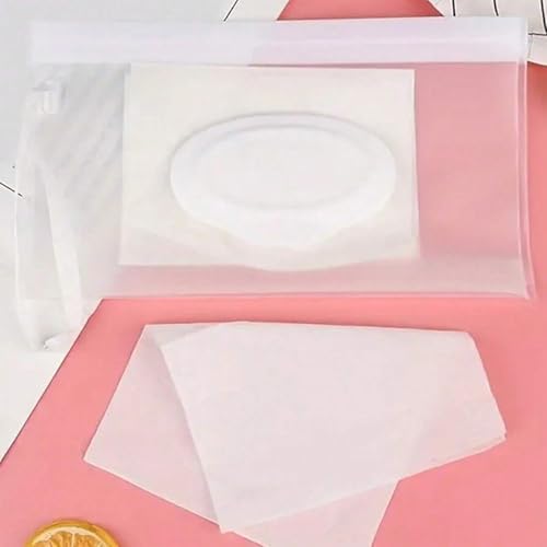 4pcs Wipe Pouch Travel Holder Keeps Wipes Moist Set of Cases, Portable Waterproof Container with Sealed Zippe