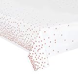 hapray 4 Pack Plastic Tablecloths for Rectangle Tables, Waterproof Disposable Party Table Cloths wit