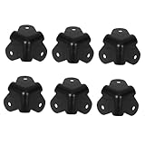 Veemoon 6 Stück Lautsprecherumhüllungswinkel Rand Hochleistungskantenabdeckungen Eckenschutz aus Karton Paket Hochleistungs-Kantenschutz Eckschützer für Kisten bewachen Möbel Eisen Schwarz