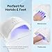 Beetles UV Nail Lamp - LED Nail Lamp with 3 Timer 30/60/120s UV Light for Gel Nails Smart Sensor Nails Dryer for Fast Curing Gel Polish Top Coat and Base Coat, DIY Salon Manicure Art Tools, White