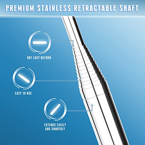 CHMAPKEY - Recuperador de bola de golfe profissional de aço inoxidável telescópico de alta durabilid