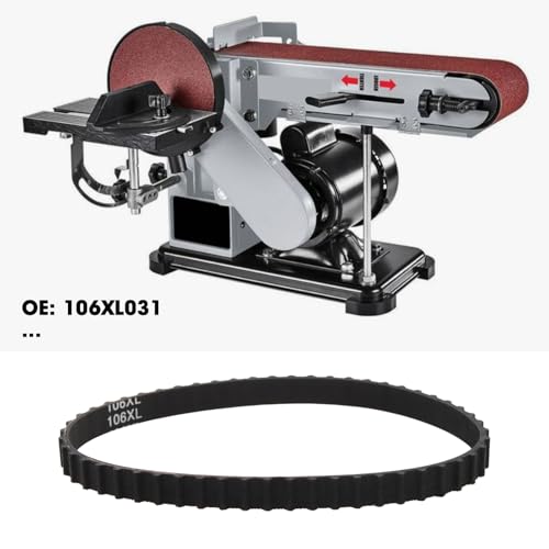 EMSea Zahnriemen 106XL031, kompatibel mit Chicago Electric Harbor Frachtschleifer, 69859 90045, 53 Zähne, Größe 26,7 x 5/16 Zoll, 2 Stück