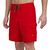 Quiksilver Men's Swimwear Regular Fit Fixed Waist UPF 50 Quick Dry 22 Inch Board Shorts, Quik Red, 36