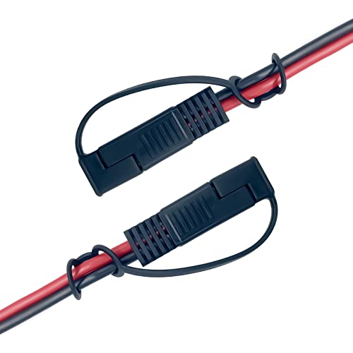 SAE to SAE Extension Cable - 12AWG Quick Disconnect Wire Harness with Waterproof Cover for Solar Panel Battery Automotive RV Camp Trailer Tractor （3FT） Black - Thumbnail 3