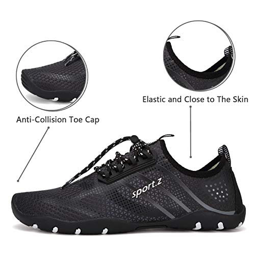 Image of WateLves Water Shoes Mens Womens Barefoot Beach Swim Shoes Quick-Dry Aqua Socks Pool Shoes for Surf Yoga Water Aerobics
