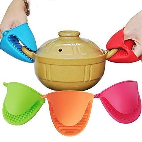 Silicone Heat Resistant Cooking Pinch Mitts, Microwave Oven Hand Gloves, Baking Oven Gloves, Cooking Pinch Grips, Kitchen Heat Resistant Solution. (2 PCS)