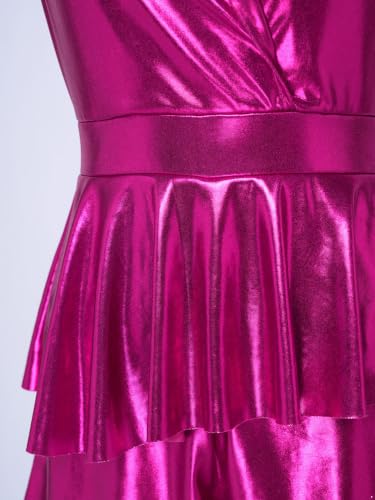 Overol mujer rosa oscuro mono de fiesta cómodo para navidad y bar 3XL 5