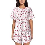 Design imprimé sur toute la surface : ornés d'imprimés vibrants, ces ensembles de pyjama à motif flamant rose ajoutent une touche de charme et de personnalité à votre collection de vêtements de nuit, ce qui les rend à la fois pour la maison et les sorties décontractées.