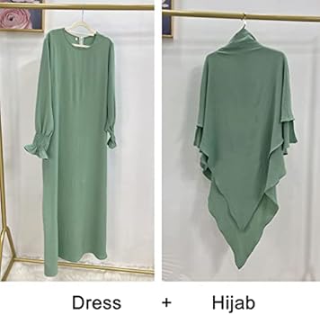 Gebedskleding Cotton Khimar - Lichtblauw I
