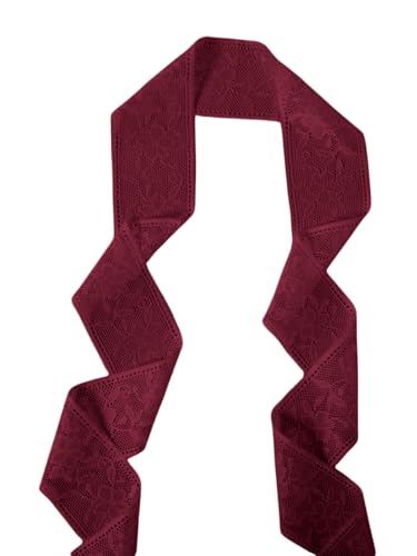 Image of RoseSeek Women's Lace Sheer Mesh Waist Scarves Lightweight Thin Skinny Scarfs Shawl Fashion Accessories
