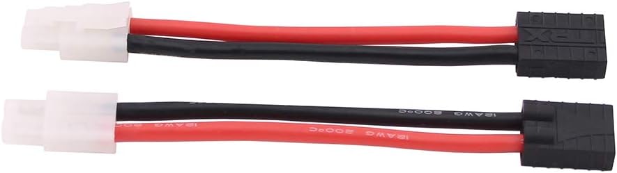 OliRC 3pcs Traxxas Style Female to Big Tamiya Male Connector Adapter 12awg 4in Wire for Lipo / NiMH RC Battery ESC(C66-3) - Image 3