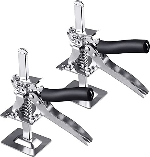 2 Packs Hand Lifting Tool Jack, Labor-Saving Jack, The Height Can Be Raised By 5-250Mm, Door Panel, Up To 350 Lb, Board Lifter, Wall Tile Height Adjuster #TOP9