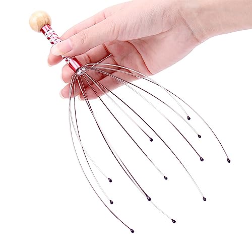 Grupo Gadmi Massageador de cabeça de couro cabeludo antiestresse em forma de aranha com 2 peças